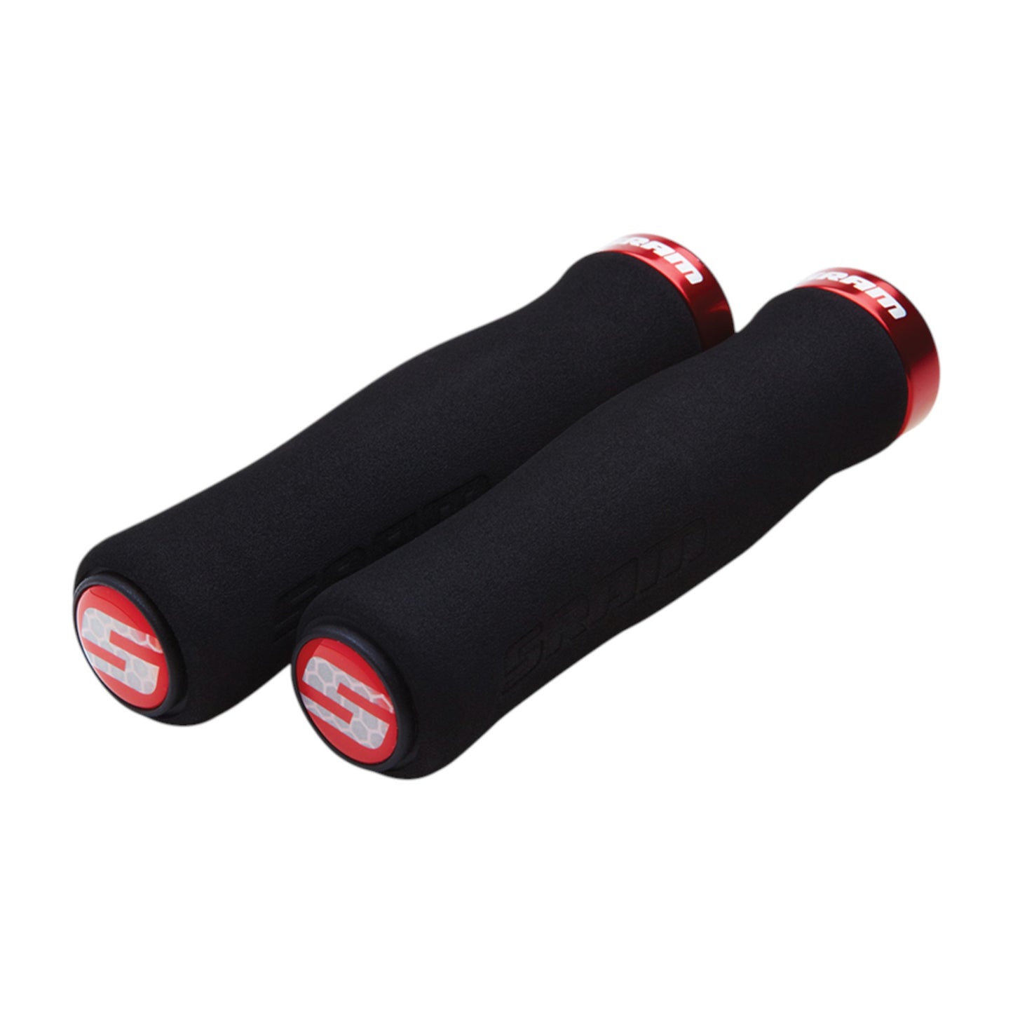 Puños SRAM Contour Foam Locking Negro/Rojo – Par para Bicicleta MTB