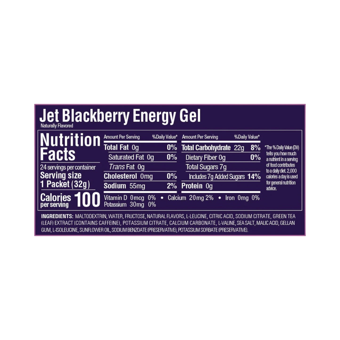 GU Energy Gel Jet Blackberry 40 mg Cafeína | Gel Energético Vegano sin Gluten