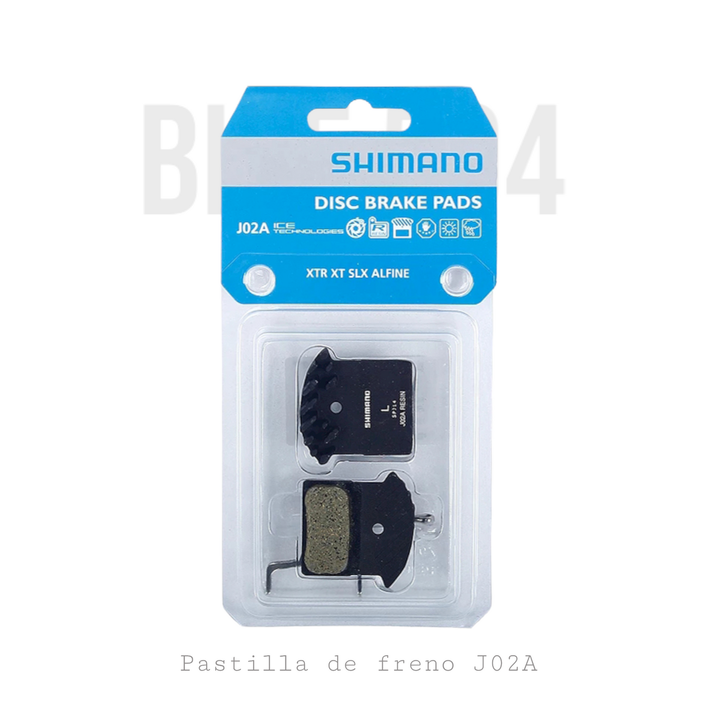 Pastillas de freno Shimano J02A con aletas de refrigeración