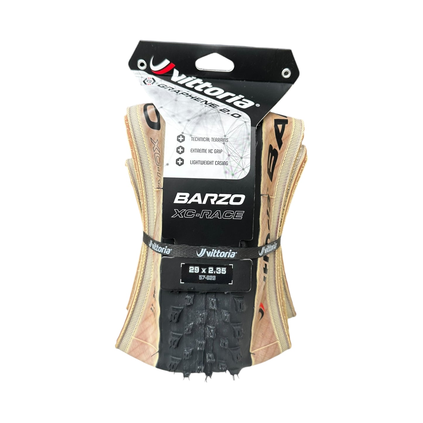 Llanta Vittoria Barzo - 29 x 2,35, Tubeless, Plegable, /Marrón, 4C Race, G2.0