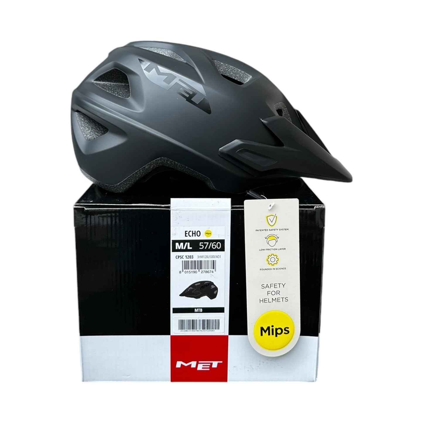 Casco MET Echo MIPS - Negro Mate, M/L | Protección Avanzada para MTB