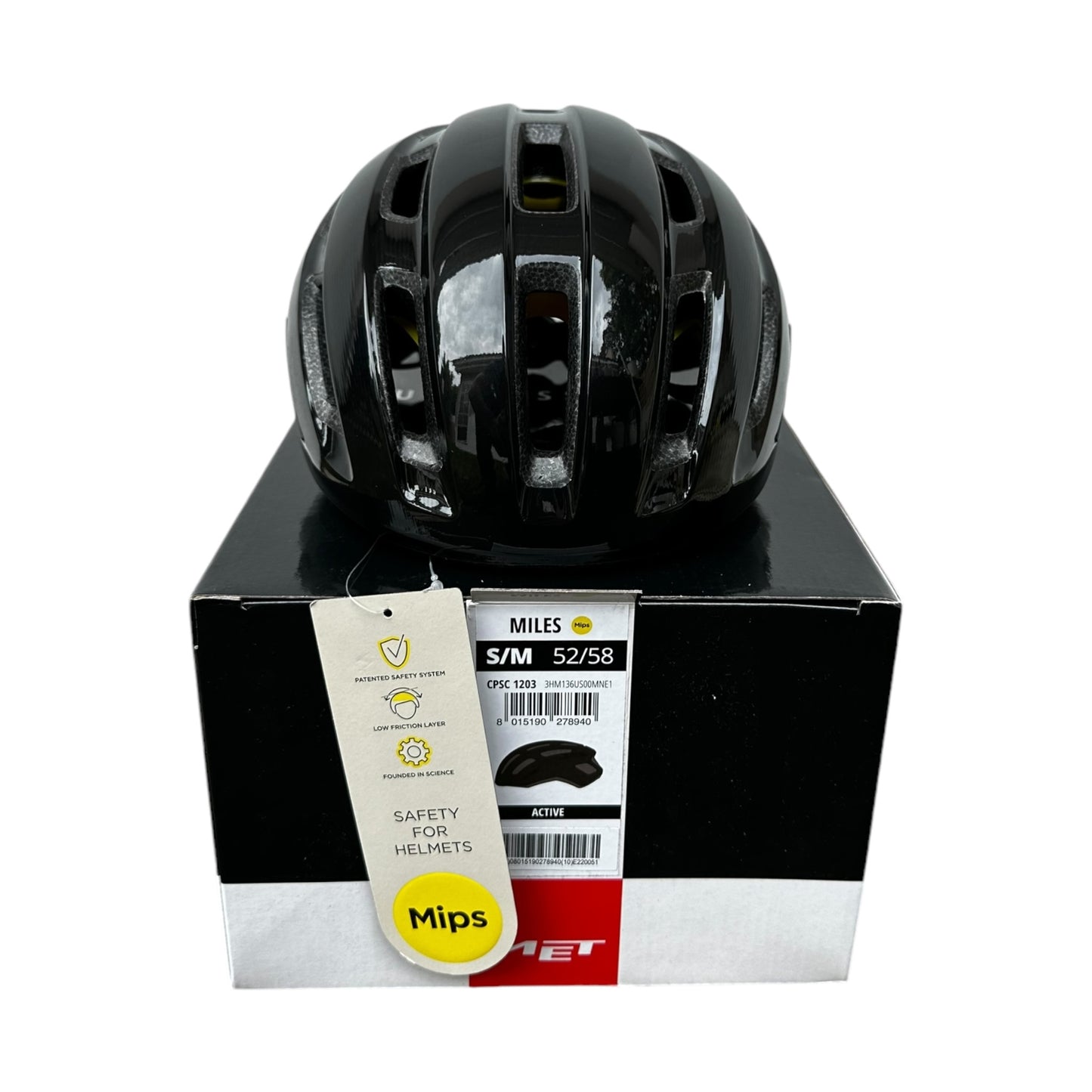 Casco MET Miles MIPS - Negro Brillante, Talla S/M | Seguridad y Confort