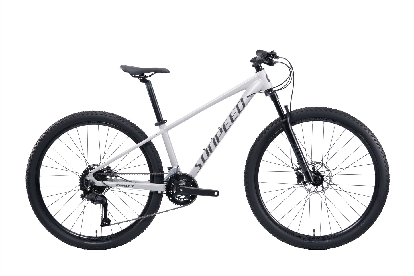 SUNPEED ZERO 3 | Bicicleta de montaña de aluminio 29, 2x9 Velocidades Shimano CUES, frenos hidráulicos-Blanco-L