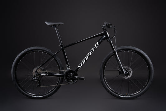 Bicicleta de Montaña Sunpeed Zero 1 – Aluminio 6061, Shimano Tourney 24V, Negro talla M.