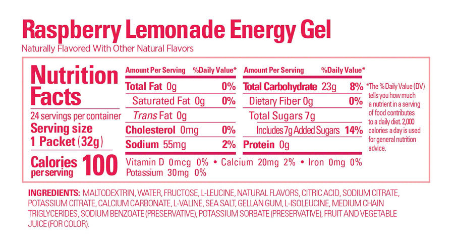 Gel energético GU - Limonada de frambuesa