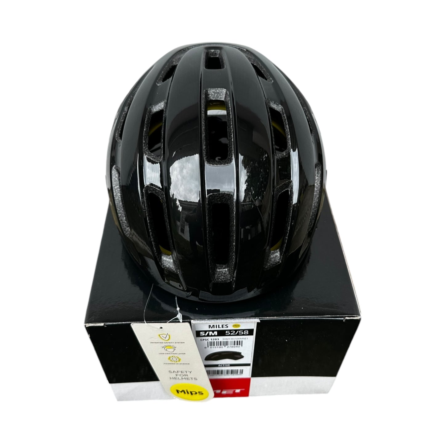 Casco MET Miles MIPS - Negro Brillante, Talla S/M | Seguridad y Confort