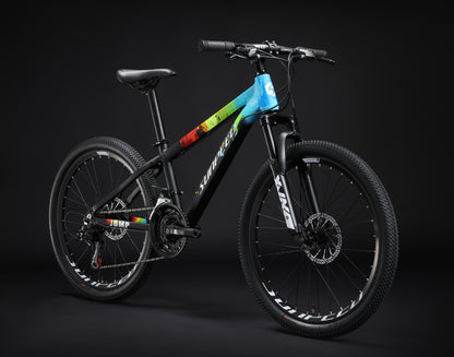 Bicicleta Sunpeed Jump Aro 24 – Aluminio, Frenos de Disco, 7 Velocidades para Niños (9 a 12 años)- Negro