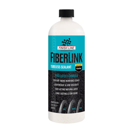 Liquido tubeless sellador para llanta sin neumático Finish Line FiberLink, 32oz