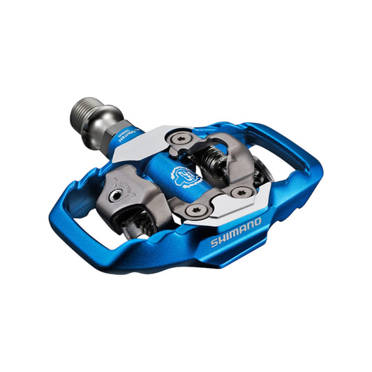 Pedales Shimano XTR M995 Trail SPD (par), color azul.