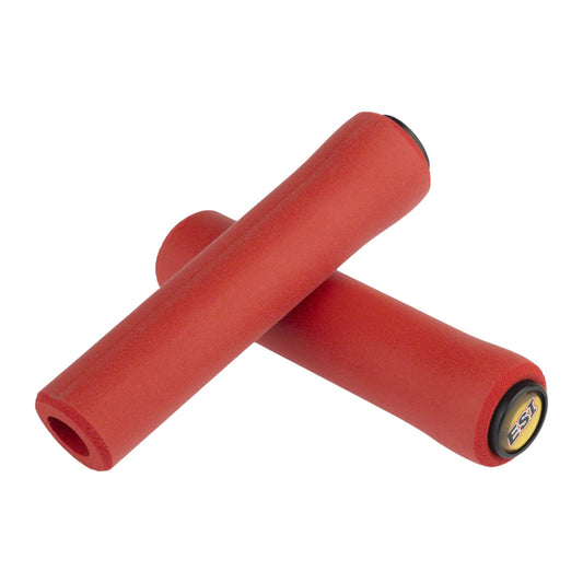 Puños Gruesos ESI - 100% Silicona, 32 mm, Comodidad y Control para MTB - Rojo