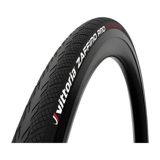 Llanta Vittoria Zaffiro Pro V 700 x 25 - Clincher Plegable, Negro, G2.0, Duradero y Resistente