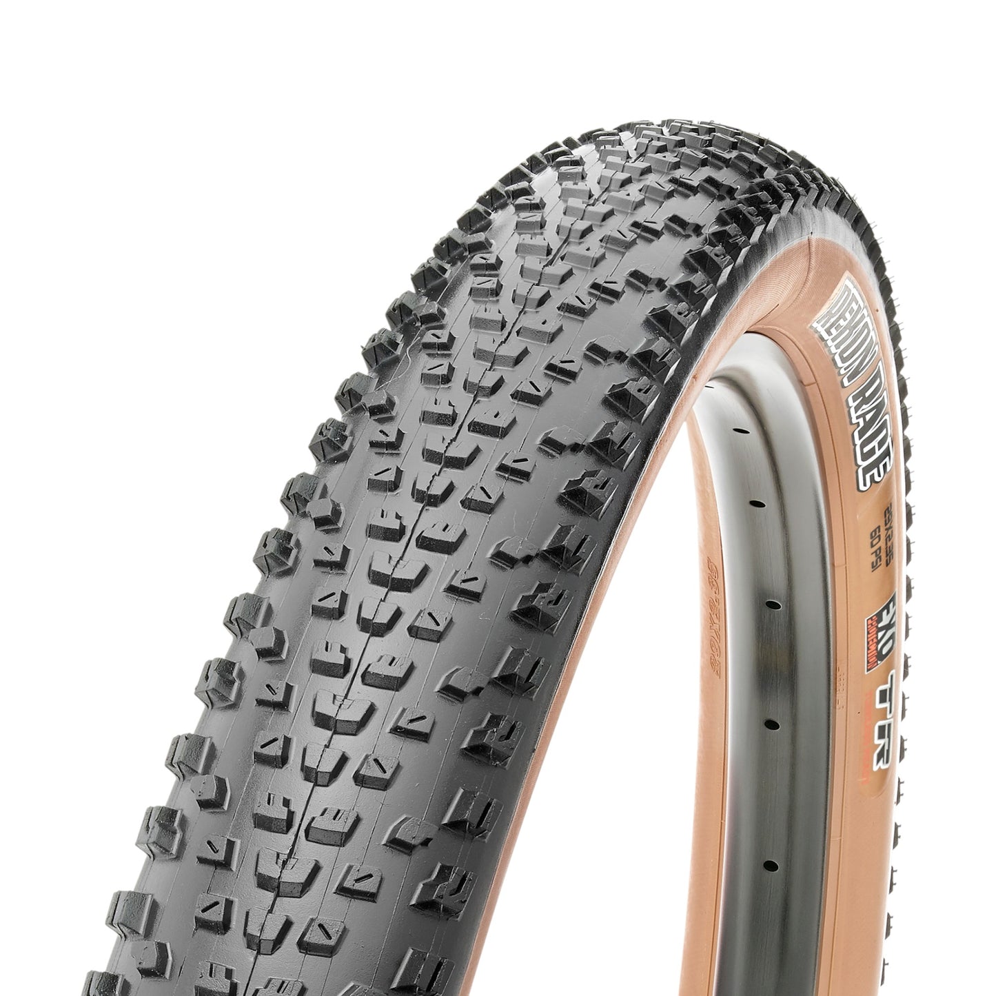 Llanta Maxxis Rekon Race 29x2.4 Tubeless Ready EXO DC Negro/Tan – XC Marathon MTB