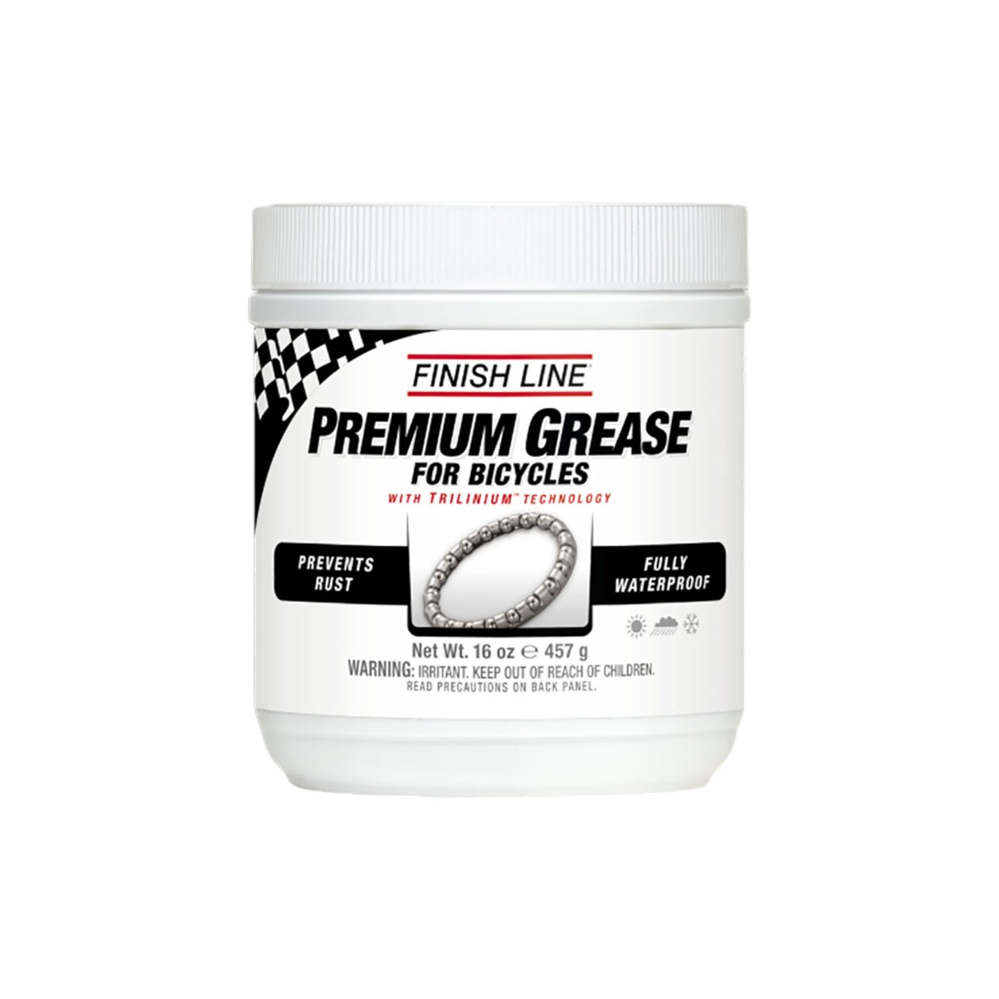 Finish Line Grasa Premium | Multiusos, Impermeable y Sintética para Bicicletas - 454g