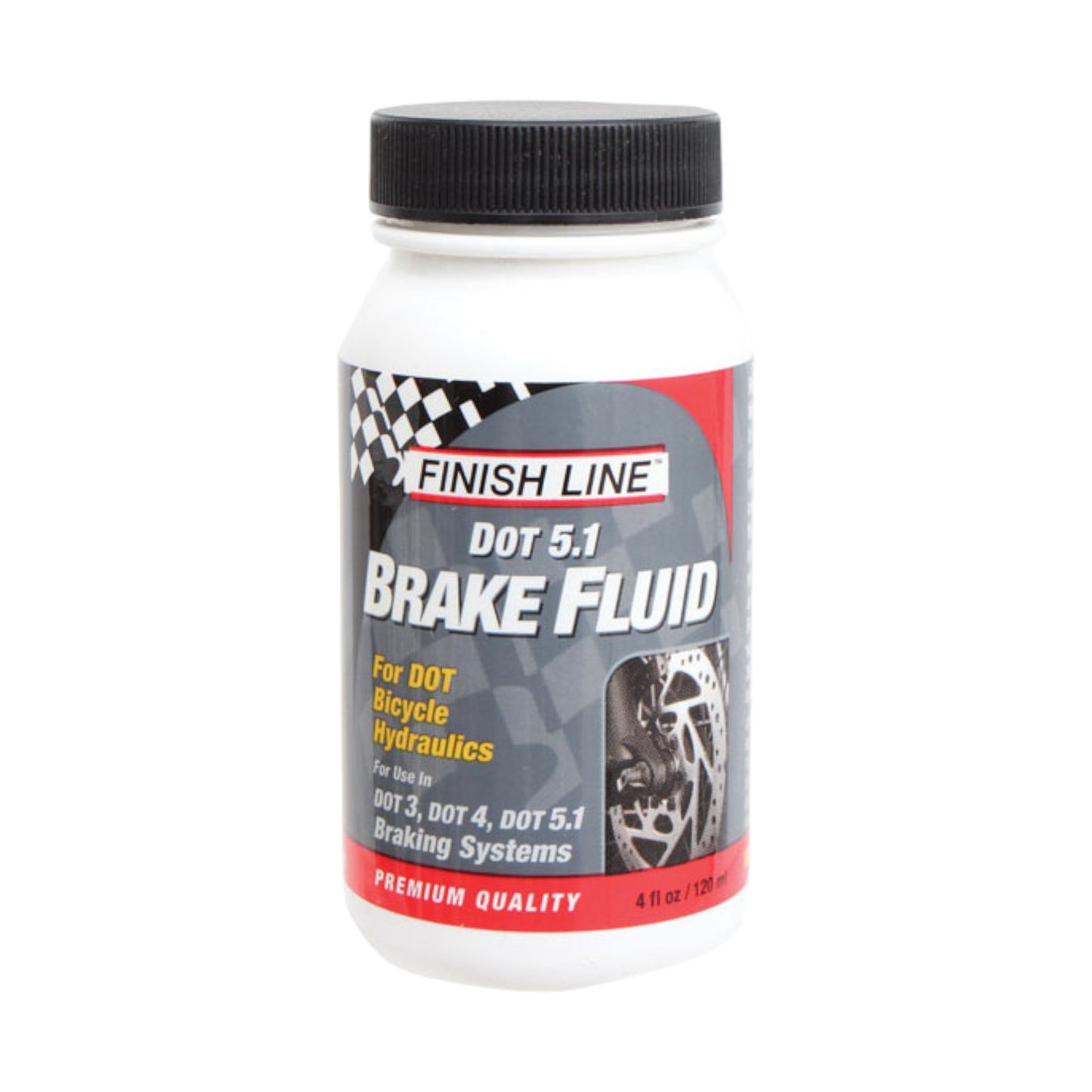 Líquido de frenos Finish Line DOT 5.1 – 4oz, alto rendimiento para frenos hidráulicos.