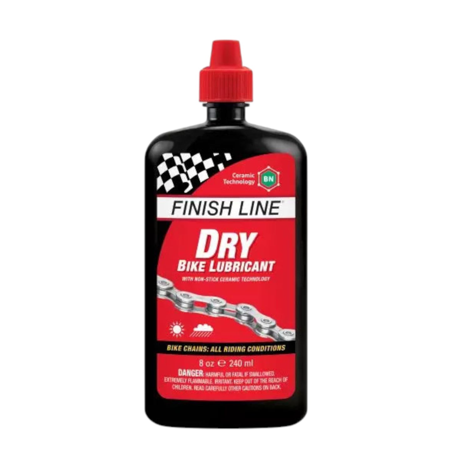 Finish Line Dry Lube Cera Cerámica | Lubricante Seco Sin Flúor para Cadena - 8oz